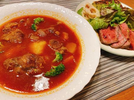 ビーフシチューとローストビーフ ビーフシチュー,ローストビーフ,クリスマスの写真素材