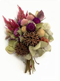 ドライフラワーのミニブーケ 01 ミニブーケ,ドライフラワー,ケイトウの写真素材