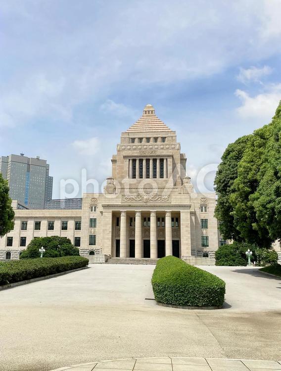 東京風景・国会議事堂 国会議事堂,千代田区,永田町の写真素材