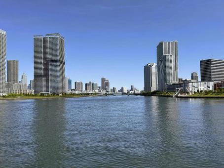 豊洲公園から見た東京の街 2025年春 豊洲公園から見た東京の街 2025年春 シーサイド,五月晴れ,江東区の写真素材