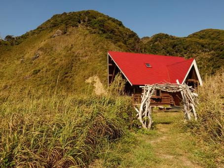 伊豆のコテージ 山小屋,山,ネイチャーの写真素材