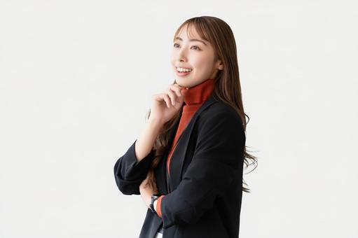 笑顔のビジネスウーマン 笑顔のビジネスウーマン 女性,笑顔,微笑むの写真素材