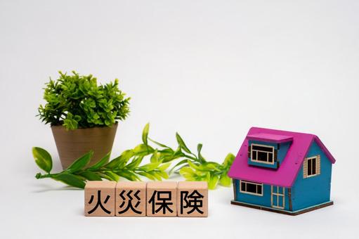 家の模型と火災保険の文字 家の模型と火災保険の文字 火災保険,不動産,火災の写真素材