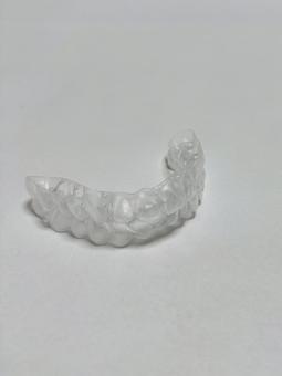 マウスピース上下セット　左　縦 マウスピース,歯科矯正,上下の写真素材