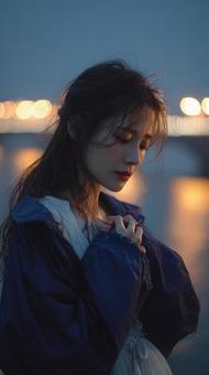 美しい女性の横顔 美しい女性の横顔の写真