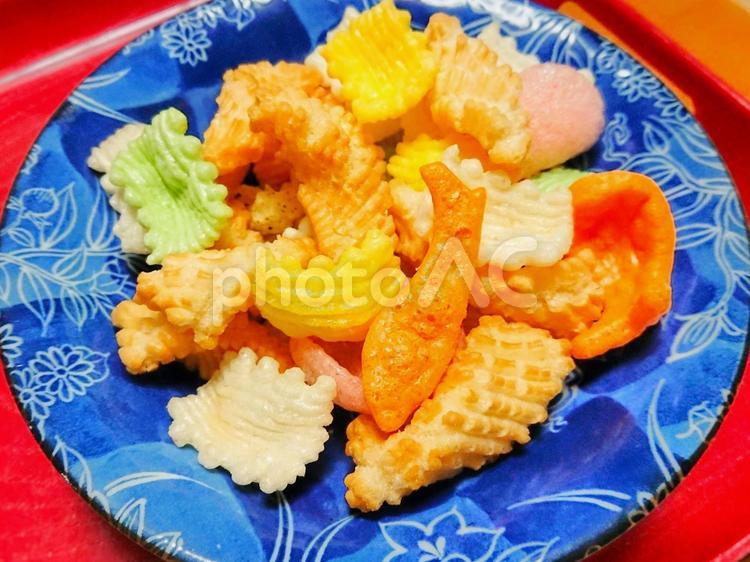 カラフルおかき 食べ物,お菓子,おいしいの写真素材