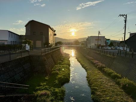 Sunset in Fukui countryside, JPG