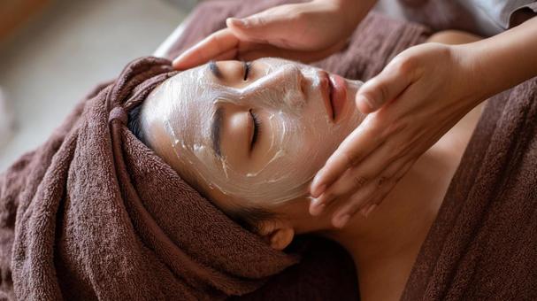 フェイシャルエステ中 フェイシャルエステ中の写真