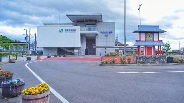 Photo, kokufu, tagajo, in front of the station, 