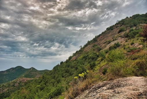 高御位山 播磨平野,山岳,平野の写真素材