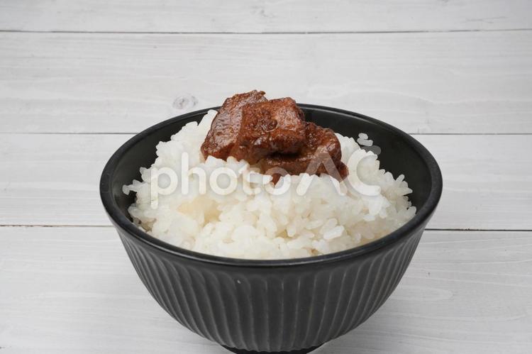 佃煮とごはん ごはん,お米,佃煮の写真素材