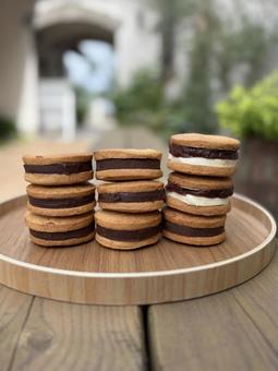 チョコレートサンド チョコレートサンド スイーツ,チョコレートサンド,チョコレートの写真素材
