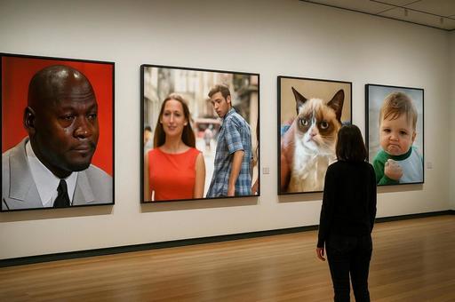 ミーム写真展示会の人物 ミーム写真展示会の人物の写真