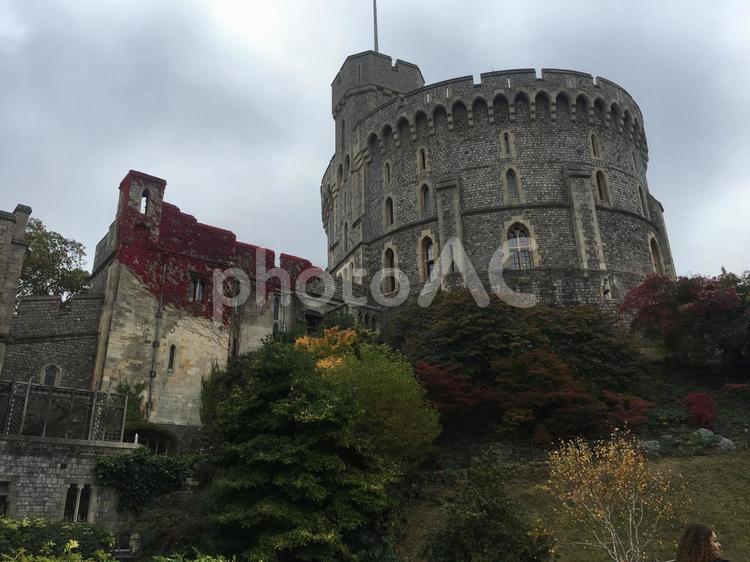 イギリス　城の一角 イギリス,城,古いの写真素材