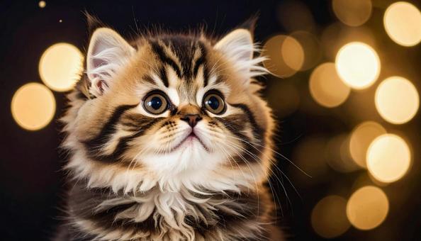 かわいい子猫の顔の写真