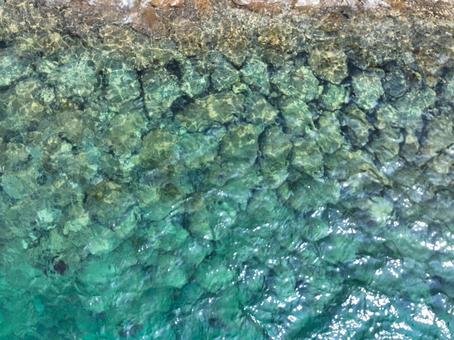 上空から見た海面 海面,海の底,底の写真素材