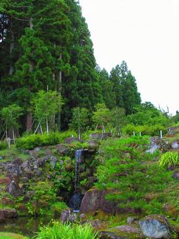 新潟県-旧関山宝蔵院庭園 新潟県-旧関山宝蔵院庭園 旧関山宝蔵院,庭園,国指定名勝の写真素材