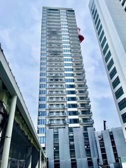 藤沢市辻堂駅前 建設途中タワマン風景 藤沢市辻堂駅前 建設途中タワマン風景の写真