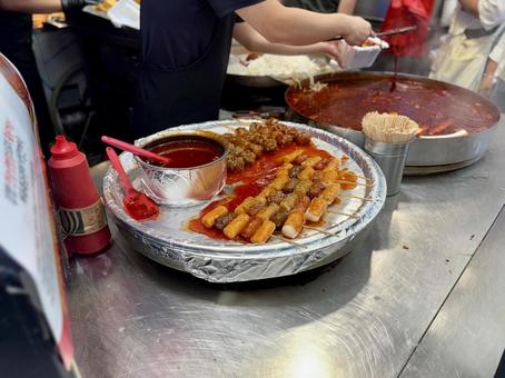 トッポギ トッポギ,韓国料理,うるち米の写真素材