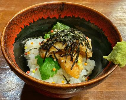 鮭のだし茶漬け 鮭,だし茶漬け,茶漬けの写真素材