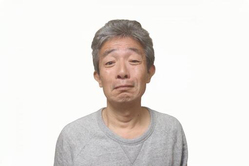 シニア　男性　悲しみ シニア,シニア男性,サラリーマンの写真素材