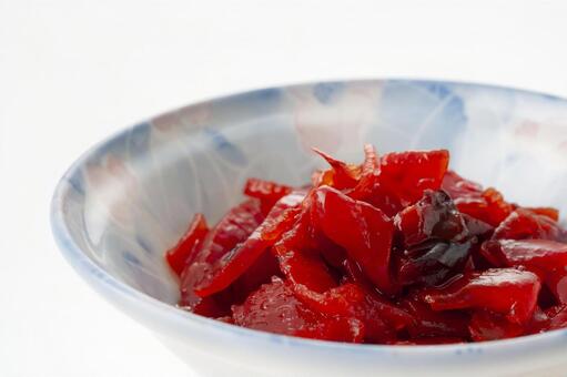 福神漬け 福神漬け,漬物,赤色の写真素材