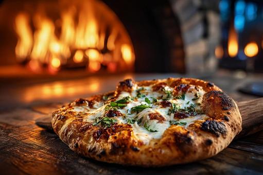 ピザと焼くためのかまどの写真