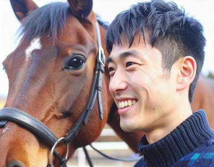 午年フォト・馬と彼氏 午年フォト・馬と彼氏の写真