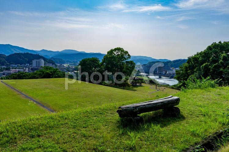 人吉城跡の風景 人吉城跡,人吉城,熊本の写真素材