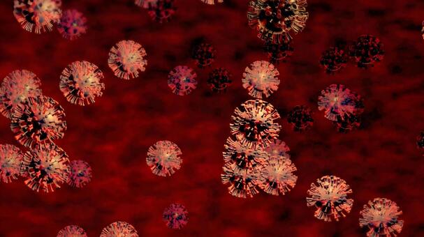 浮遊するウイルス　イメージ画像 ウイルス,新型コロナウイルス,コロナの写真素材