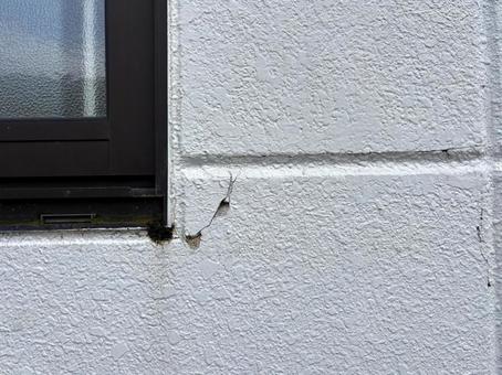 外壁の割れ 外壁,割れ,地震の写真素材
