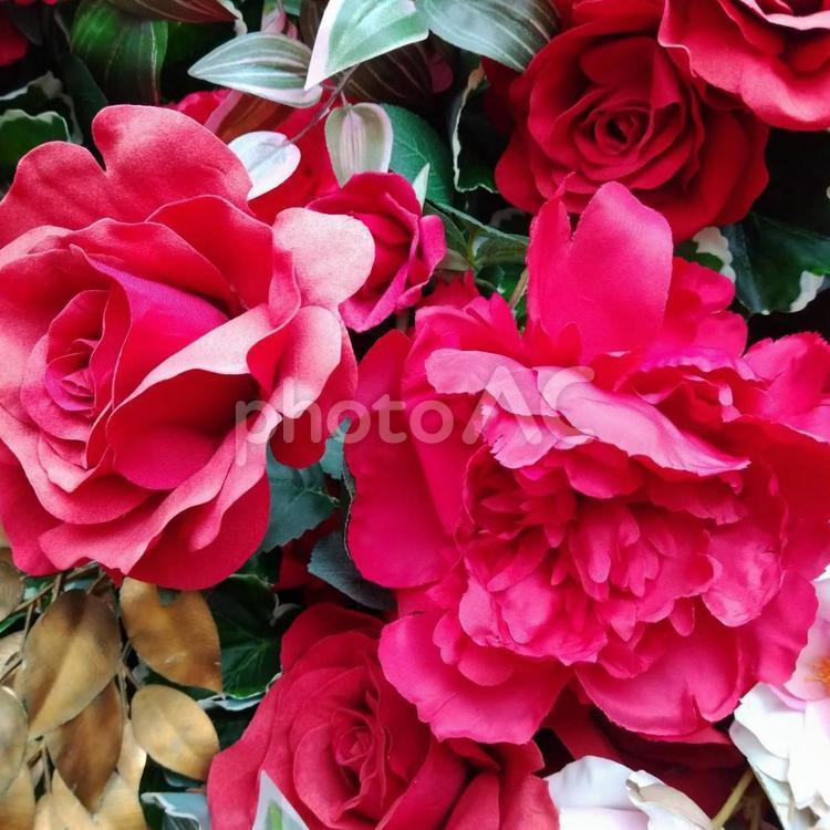 造花　ばら　たくさん 造花,ばら,薔薇の写真素材