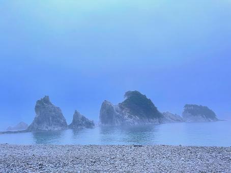 霧の浄土ヶ浜 霧の浄土ヶ浜 霧の浄土ヶ浜,朝,日立浜町の写真素材