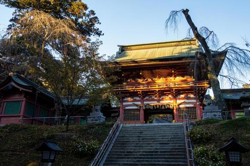 塩釜神社の秋景色⑺ 秋,塩釜神社,山門の写真素材