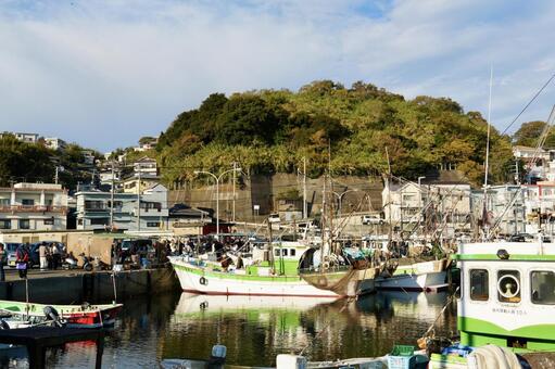 雑賀崎漁港の風景 雑賀崎,船着き場,風景の写真素材