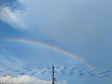 虹 虹 虹,にじ,空の写真素材