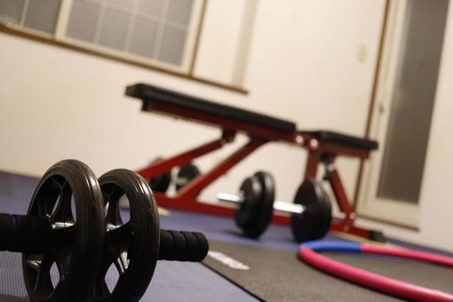 宅トレスペース 筋トレ,トレーニング,ダイエットの写真素材