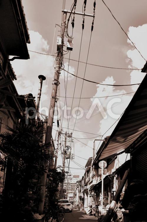 風景　下町の路地 風景,下町,路地の写真素材