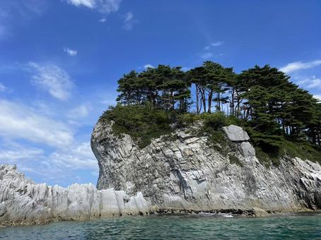 岩手県 海からの景色 岩手県 海からの景色の写真
