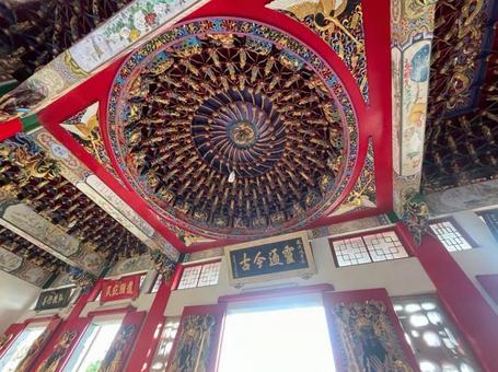 天井画　千体仏　文武廟　日月潭　台湾 天井画,千体仏,文武廟の写真素材