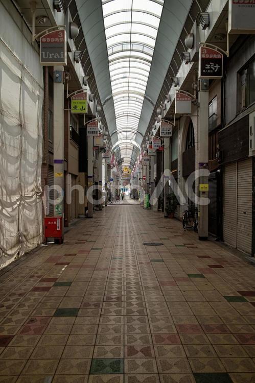 昭和レトロな商店街イメージ素材 商店街,ノスタルジー,レトロの写真素材