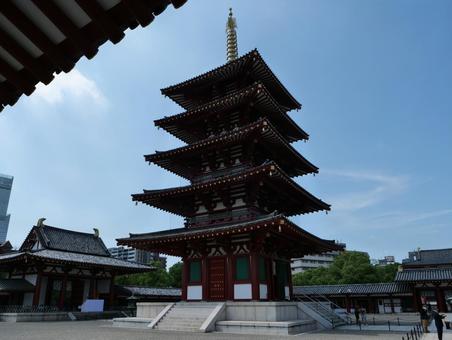 四天王寺 五重塔 四天王寺 五重塔 四天王寺,大阪,天王寺区の写真素材