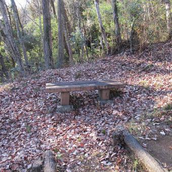 那須烏山・毘沙門山登山道途中の休憩ベンチ 那須烏山・毘沙門山登山道途中の休憩ベンチ ベンチ,椅子,長椅子の写真素材