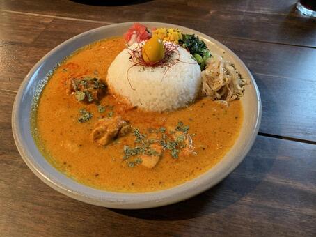 スパイスカレー カレー,スパイス,ごはんの写真素材