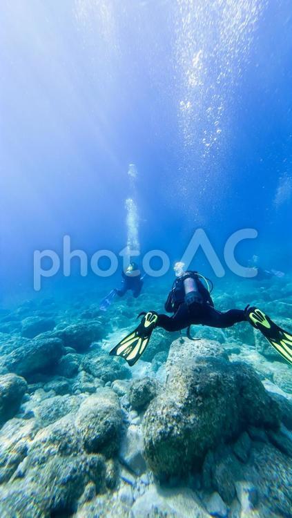 ダイビング　地中海　ギリシャ ダイビング,スキューバダイビング,地中海の写真素材