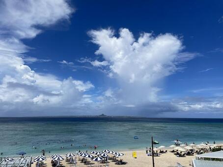 海水浴場 海,海水浴,波の写真素材