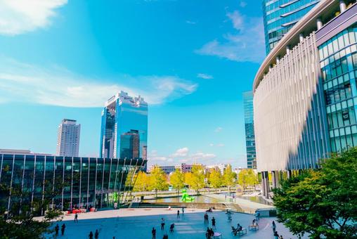 【大阪】大阪駅の街並み 大阪駅,大阪,関西の写真素材