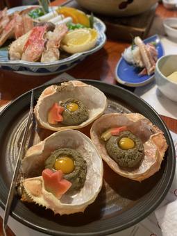 蟹味噌 蟹味噌 蟹,かに,味噌の写真素材