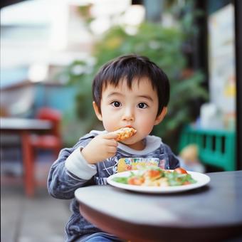 食事シーンの写真