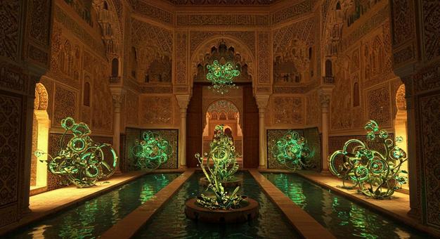 イスラム建築最高傑作　アルファンブラ宮殿の写真